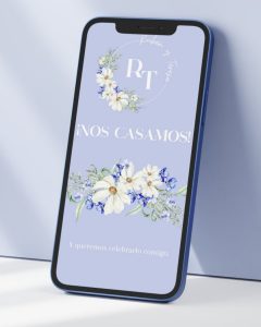 invitación digital floral, invitación de boda romántica, invitación digital Ciro, invitación boda delicada, invitación digital elegante.
