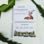 invitación física monte, invitación de boda rústica, invitación ciervos personalizada, invitación boda campo, papelería boda natural.