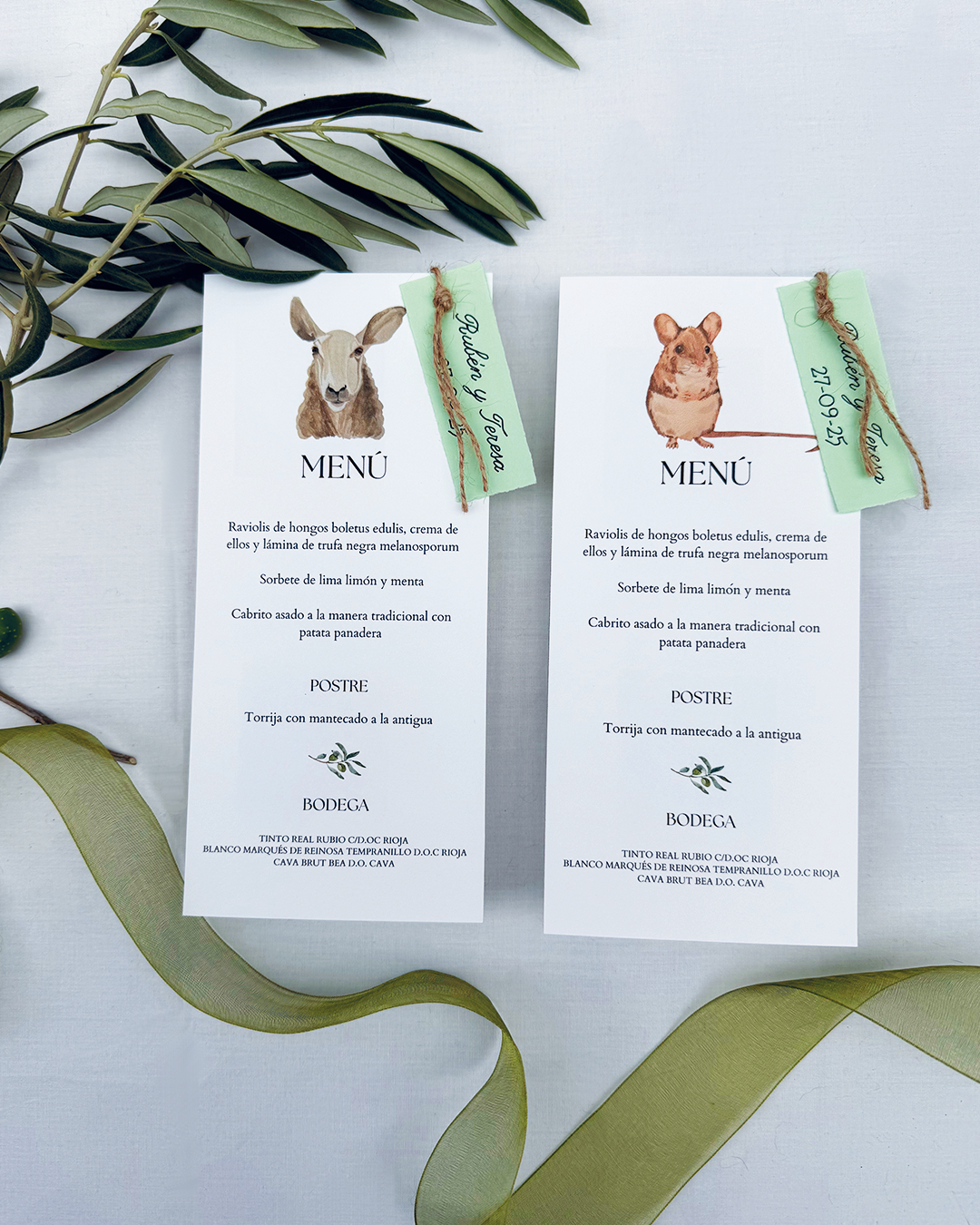 Minuta Olivo para boda