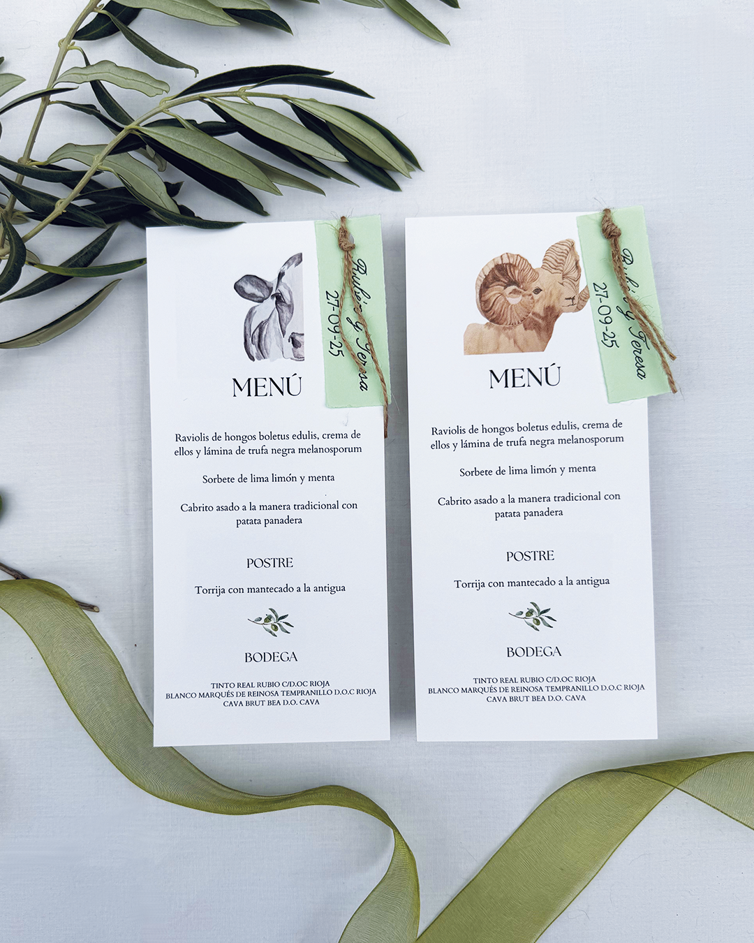 Minuta Olivo para boda