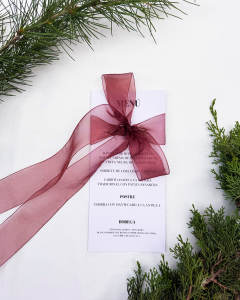 Minuta Cervus para boda