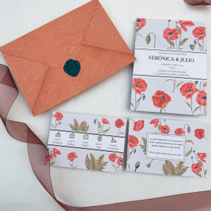 Invitación de boda Papaver