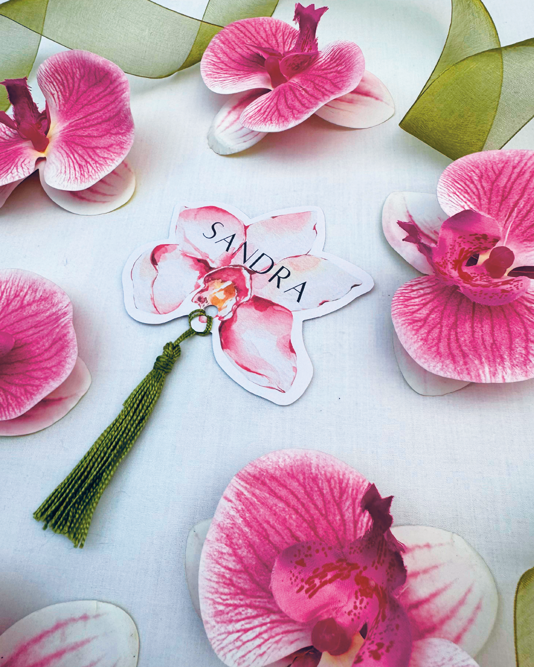 Marca sitios Orquid para boda