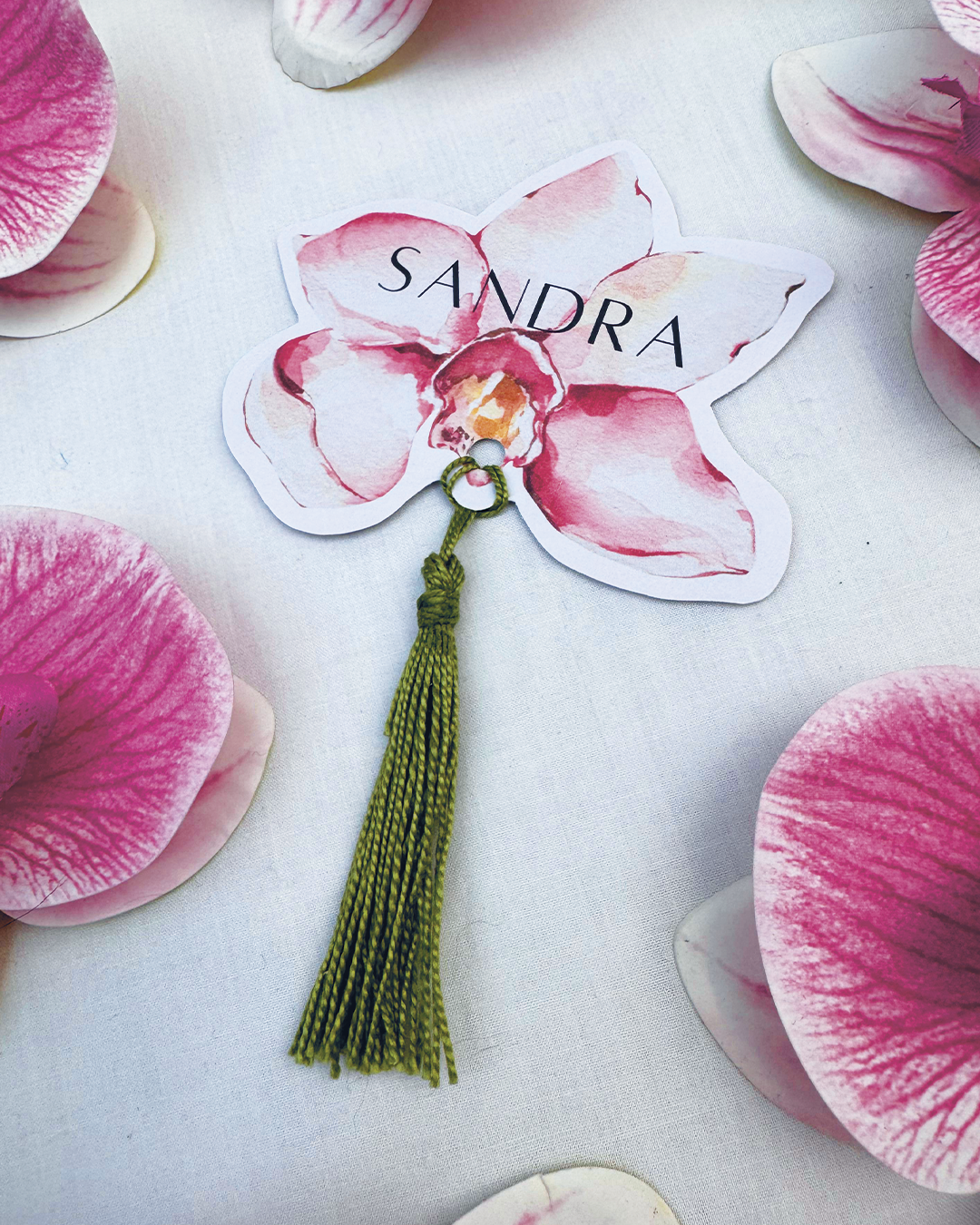 Marca sitios Orquid para boda