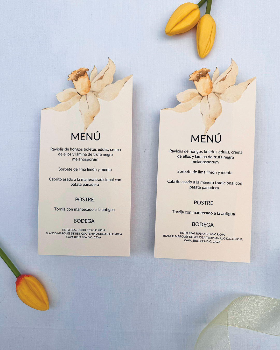 Minuta Narcis para boda