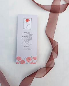Minuta Papaver para boda