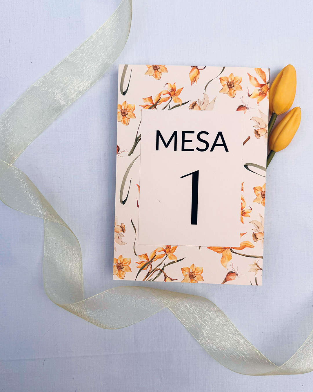 Número de mesa Narcis para boda