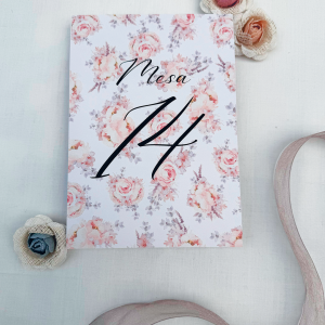 Número de mesa Rose para boda