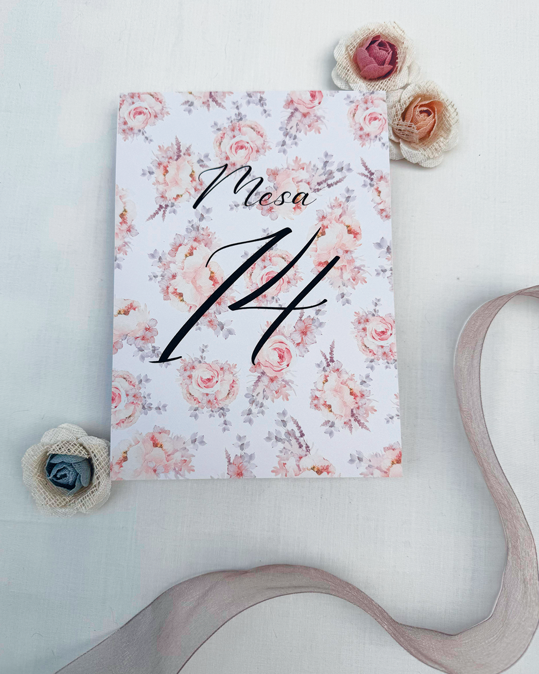 Número de mesa Rose para boda