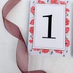 Número de mesa Papaver para boda