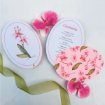 Invitación de boda floral orquídeas