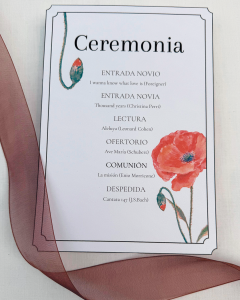 Pai pai Papaver para boda