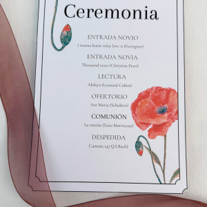 Pai pai Papaver para boda