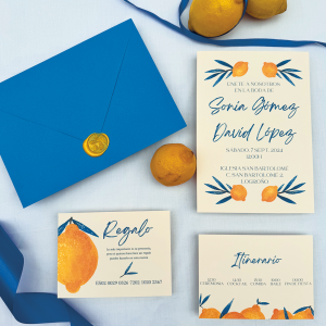 Invitación de boda Citrus