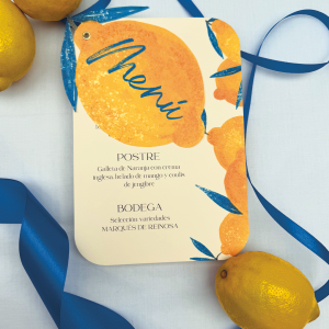 Minuta citrus para boda