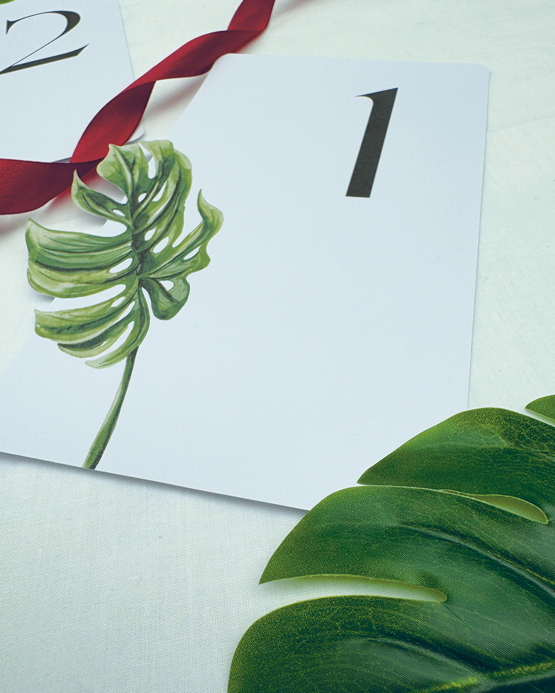 Número de Mesa Tropical para boda