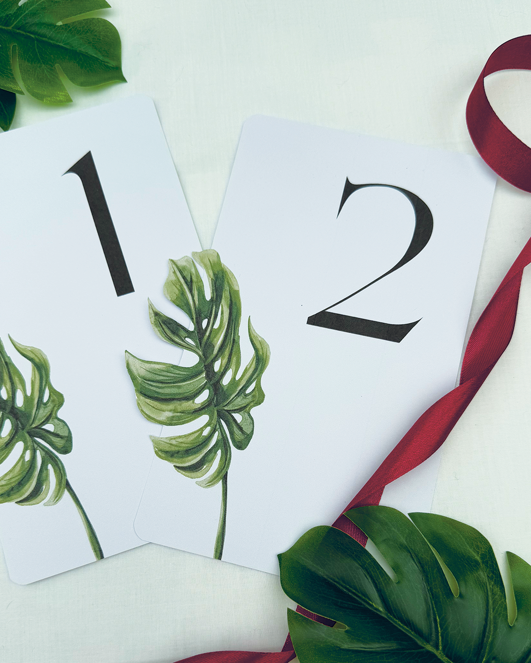 Número de Mesa Tropical para boda