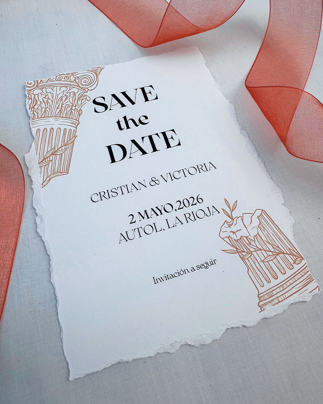 save the date estilo antigua grecia